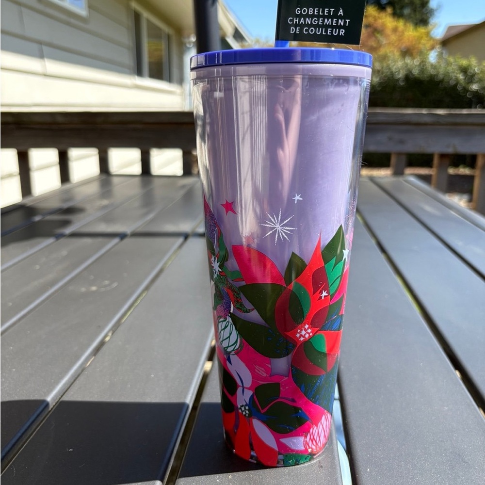 2023 Holiday Color Changing Starbucks Tumbler, Venti Iced Cup - Purple/Indigo - Picture 2 of 3